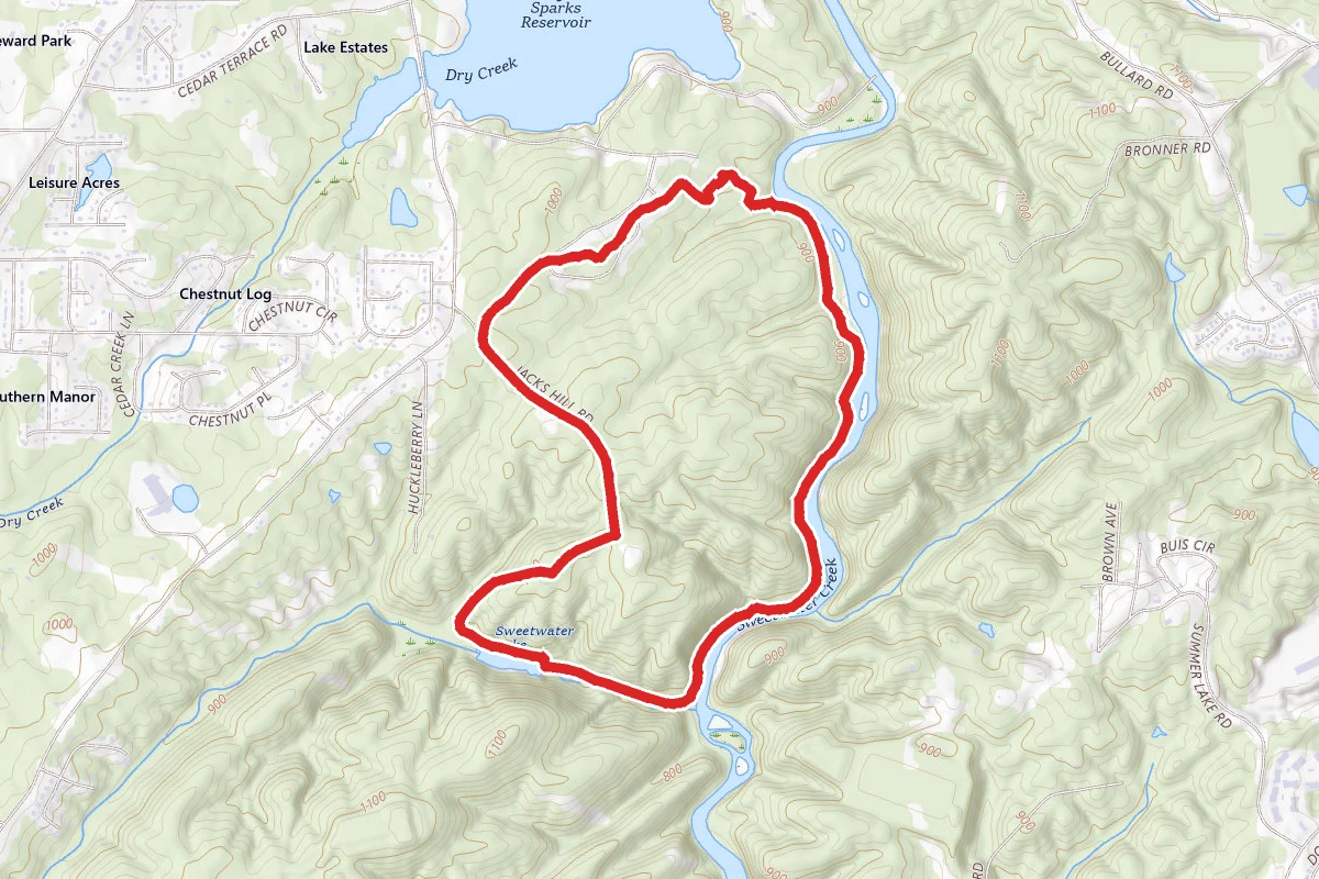 Sweetwater Creek Red and White Trail Loop