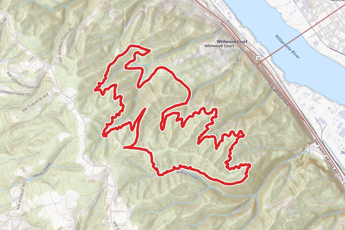 Wildwood, Northwest Leif Erikson Drive and Hardesty Trail Loop