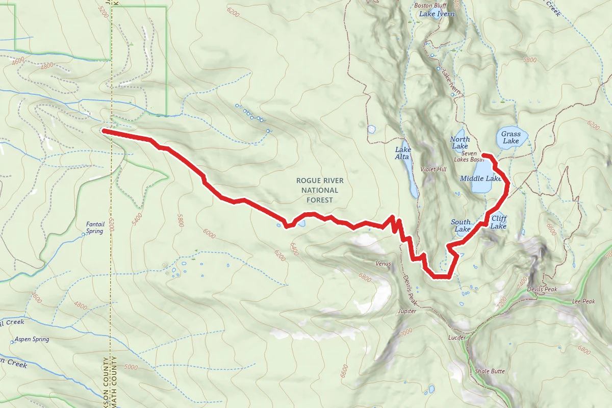 Seven Lakes Basin Trail