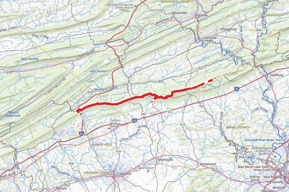 Blue Mountain Ridge via Appalachian Trail