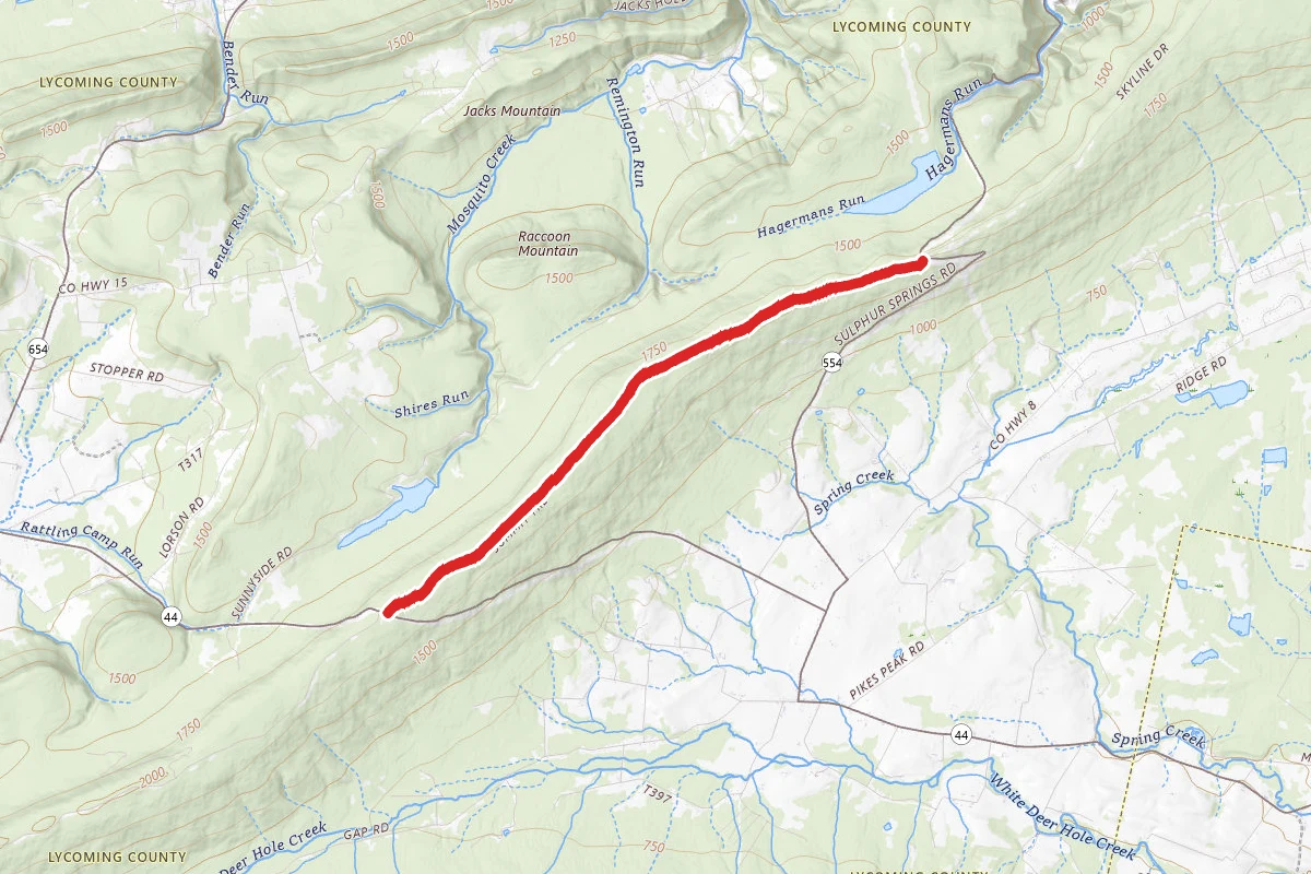 Summit Trail along White Deer Ridge