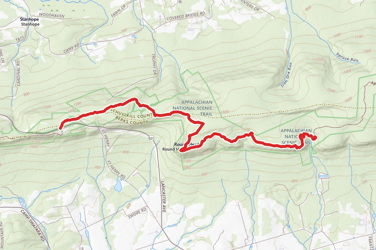 Hertline Shelter via Appalachian Trail