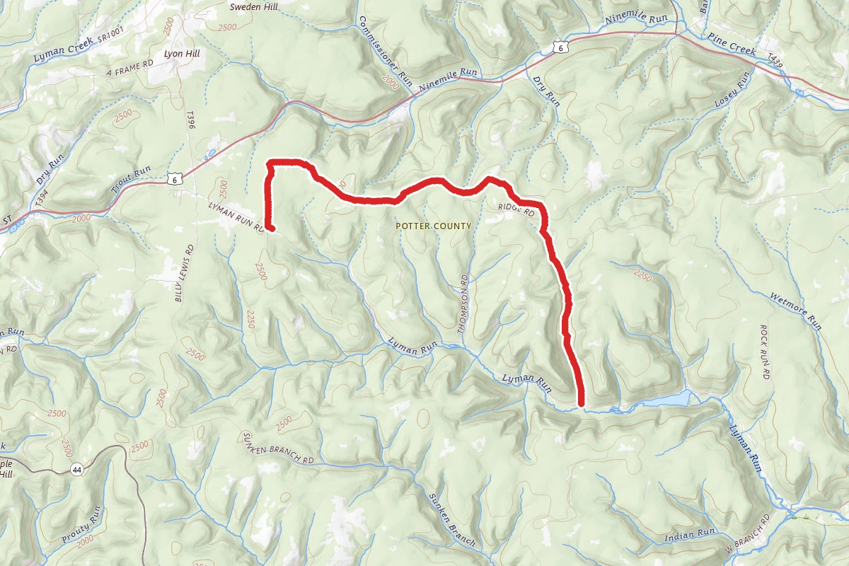 Jacobs Ridge to Jacobs Hollow Trail