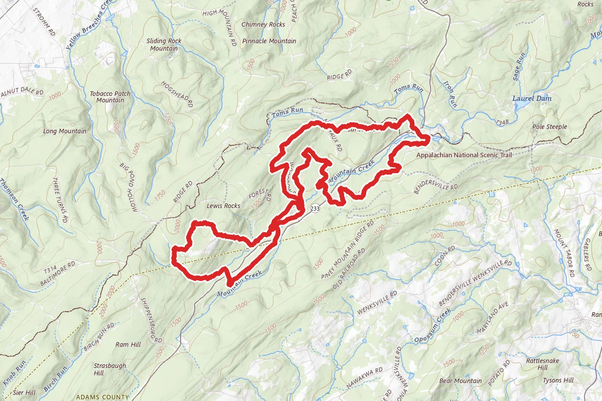 Blueberry, Grave Ridge and Creek Trail Loop
