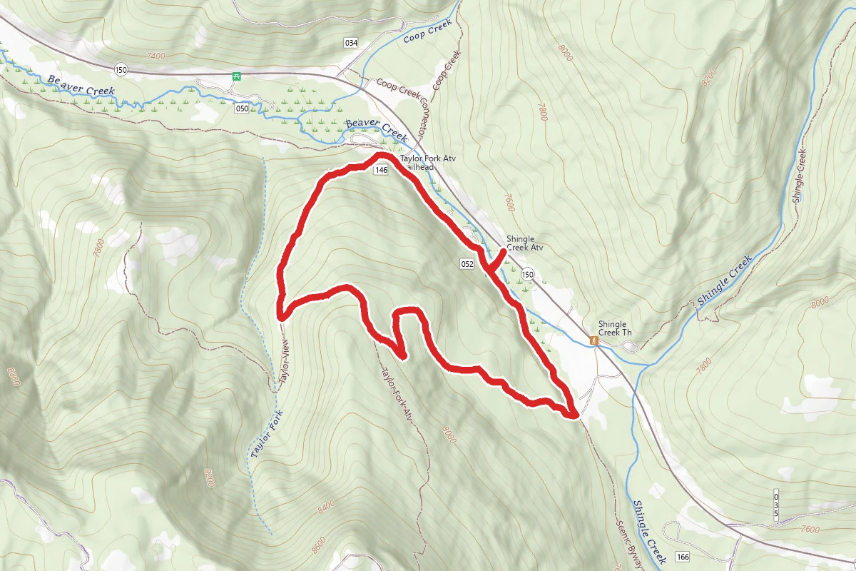 Plantation Trail to Taylor Fork Trail