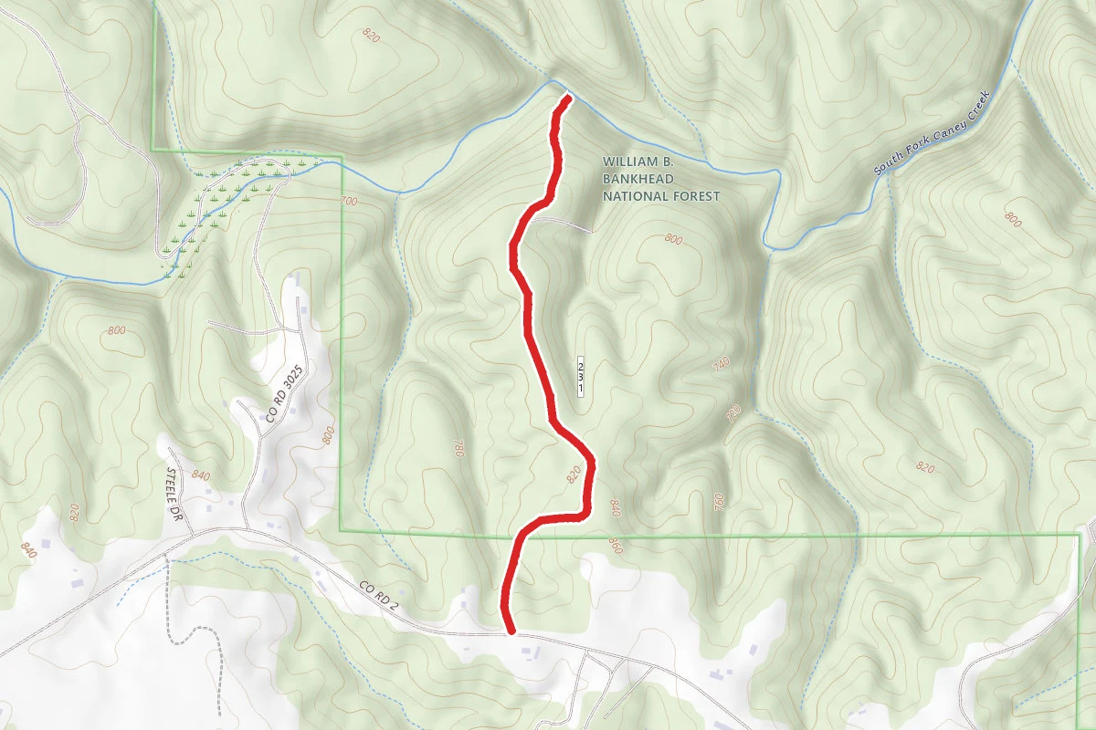 Caney Creek Falls Trail