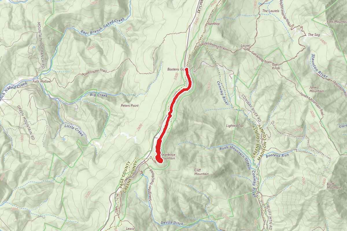 Middle River Road to Bearfence Mountain