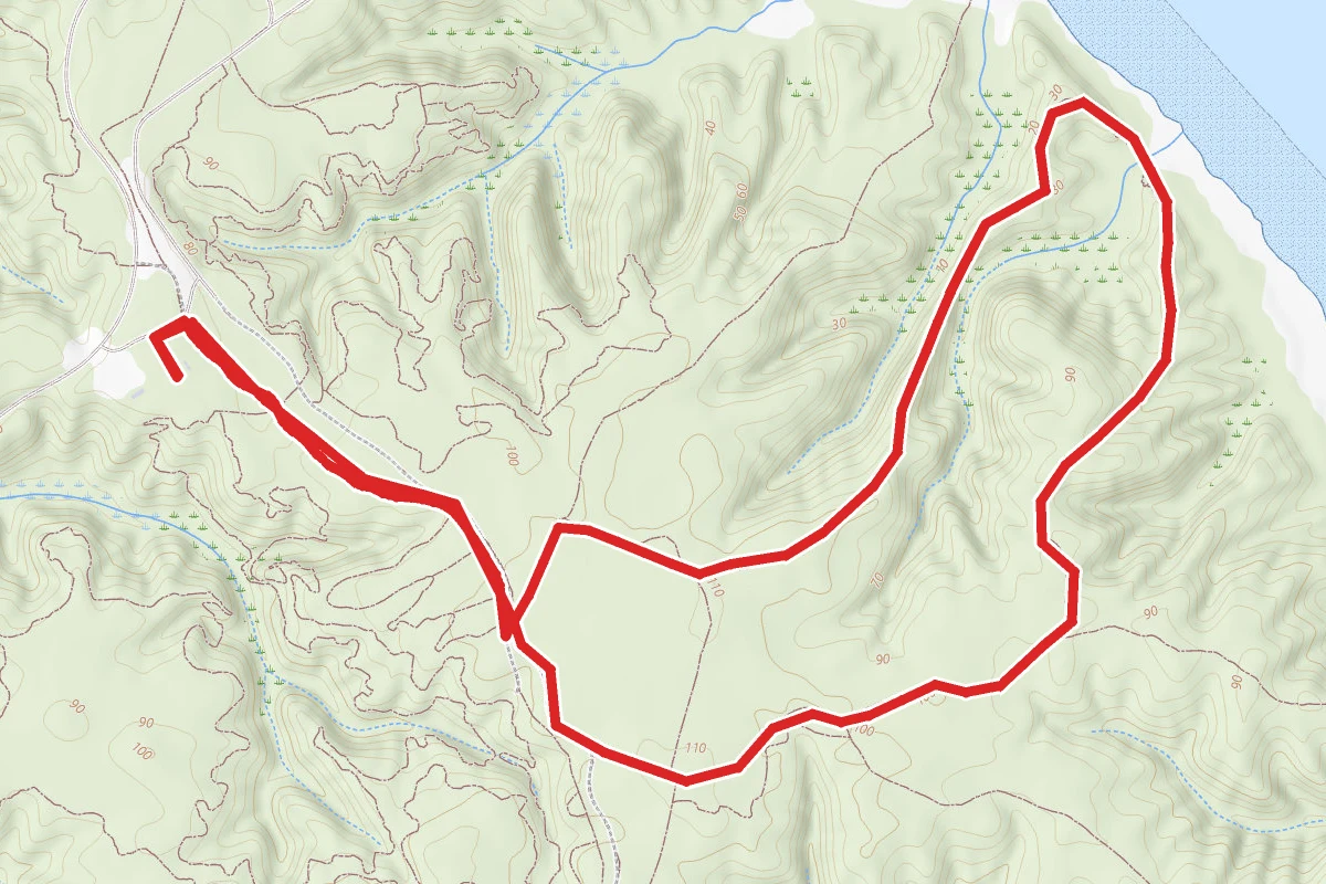 Me Te Kos Bridle Trail to Powhatan Forks to Spur Loop