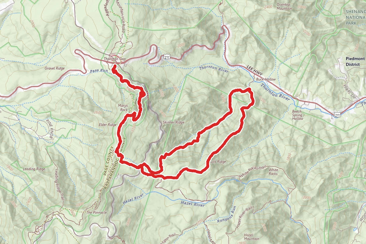 Panaroma, Mary's Rock, Buck Hollow, and Buck Ridge Loop