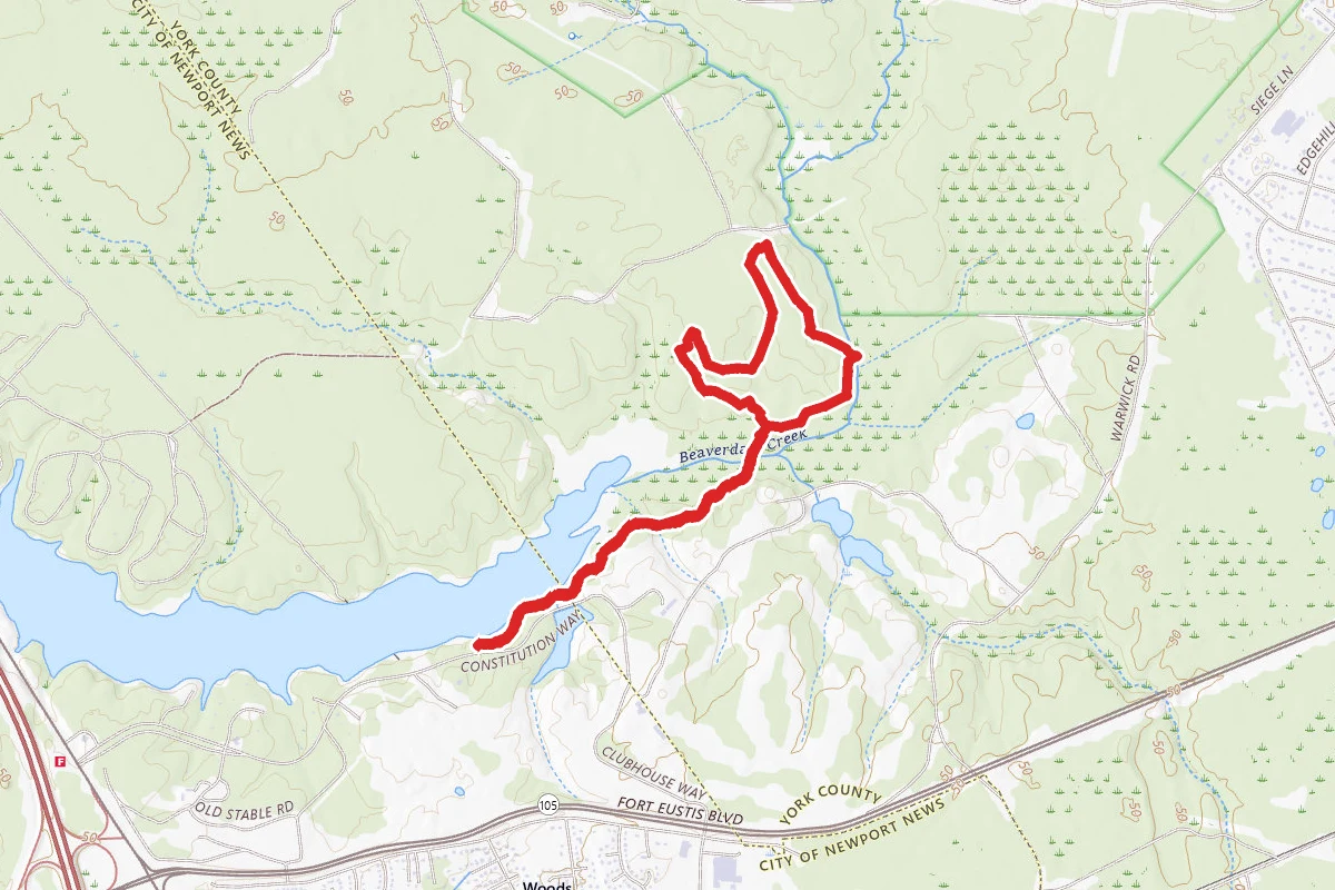 Swamp Bridge Trail to Wynn's Mill Loop Trail