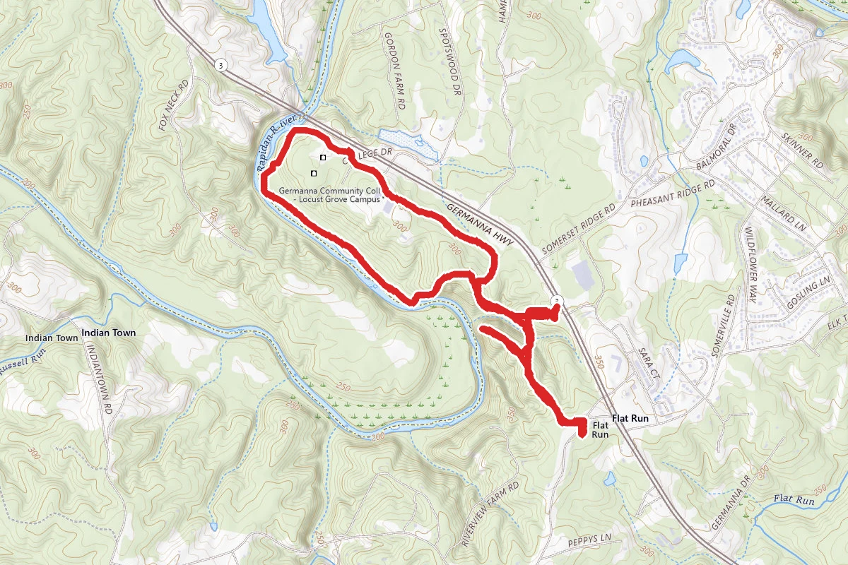 Fort Germanna Red and Blue Trail Loop