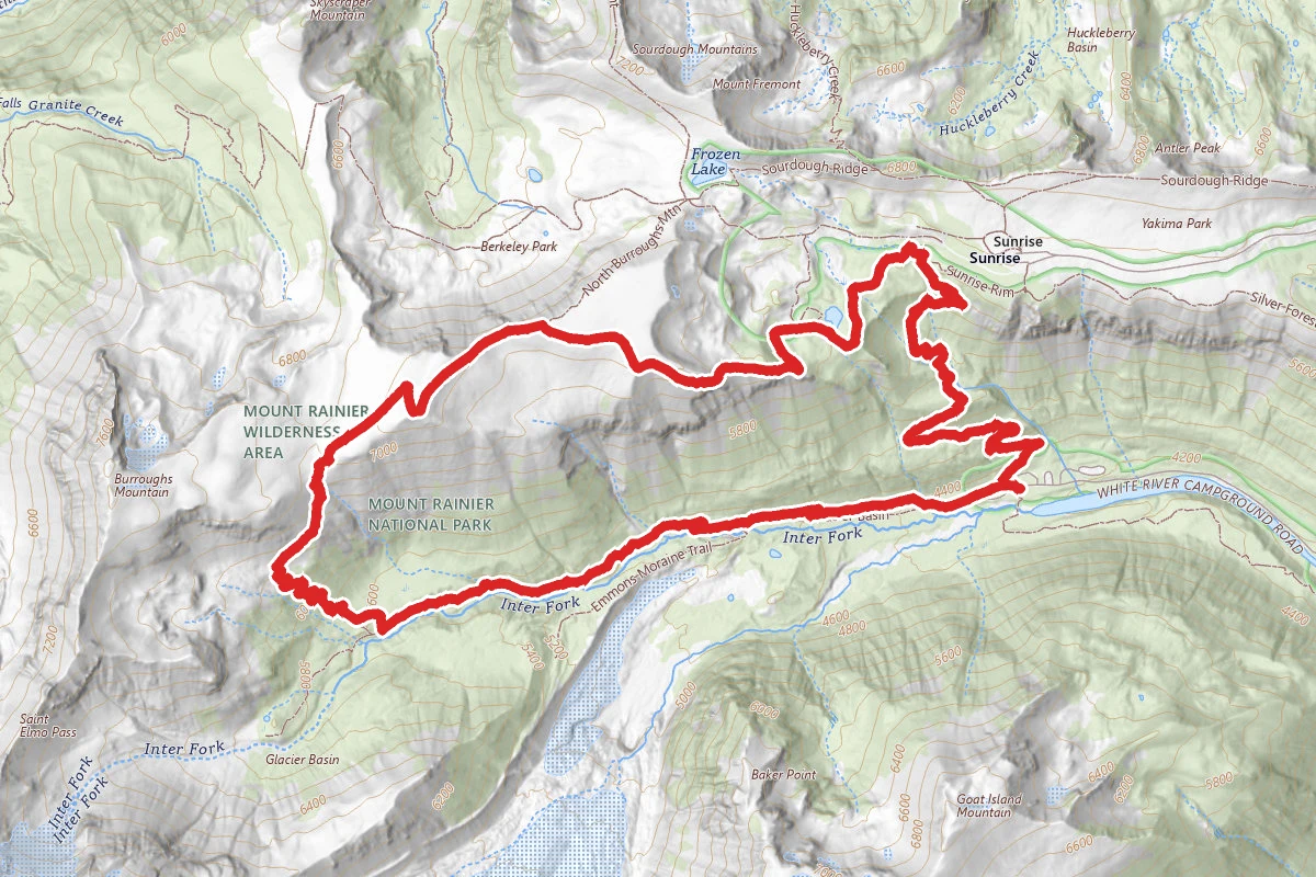 Glacier Basin to Burroughs Mountain to Wonderland Trail Loop
