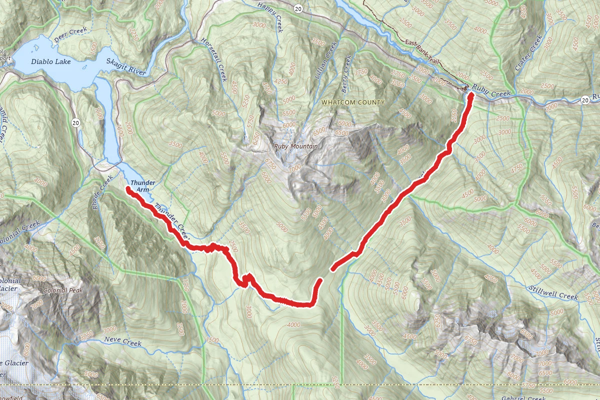 Thunder Creek, Fourth of July, and Panther Creek Trail