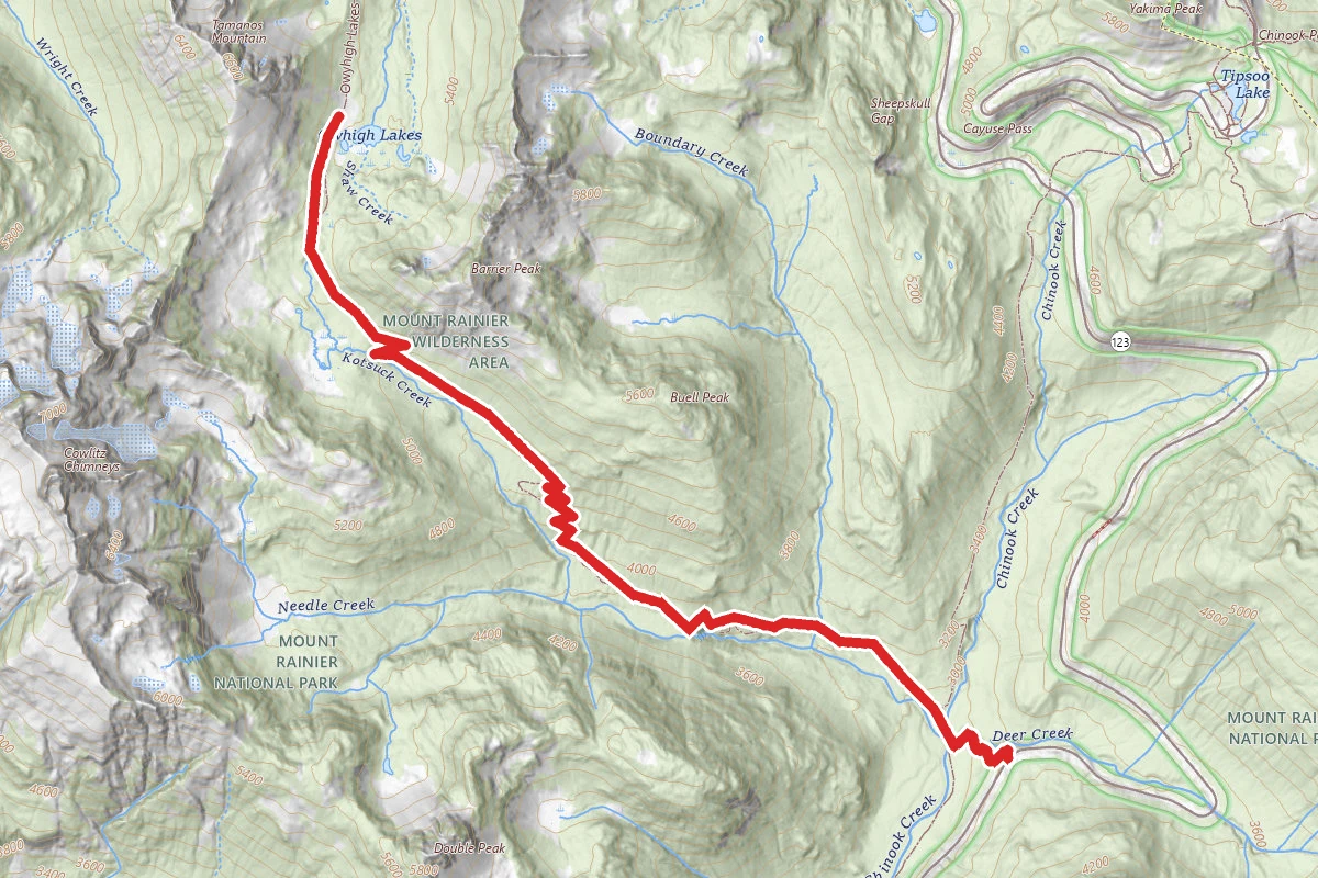 Deer Creek Falls to Owyhigh Lakes Trail