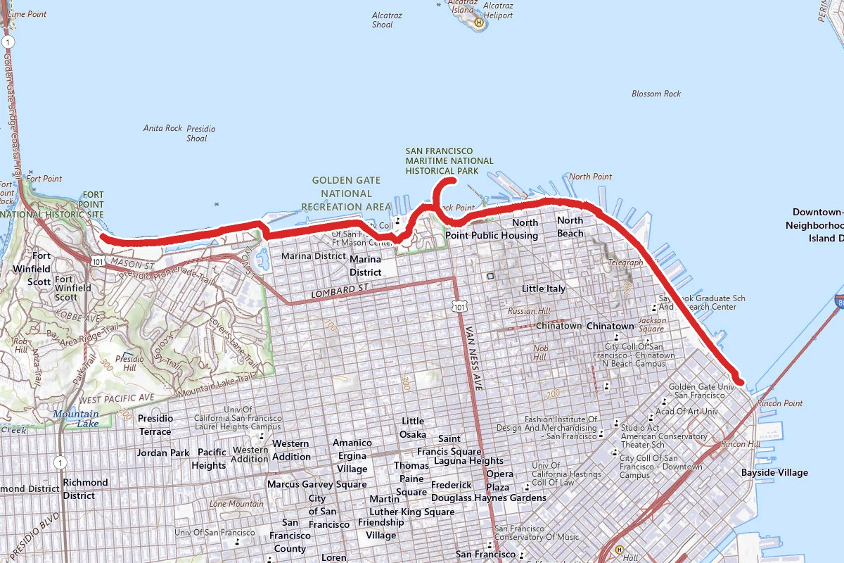 Rincon Park to Crissy Field