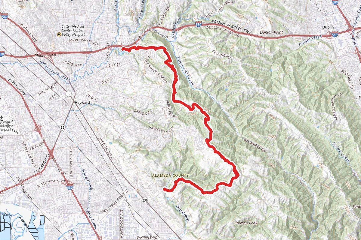 Garin to Don Castro via High Ridge Loop Trail