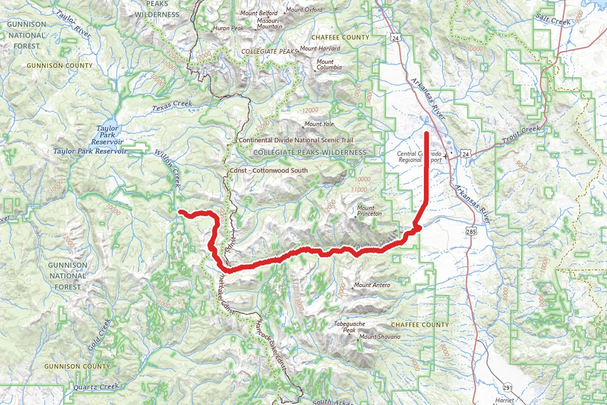 Buena Vista to Tincup OHV Route