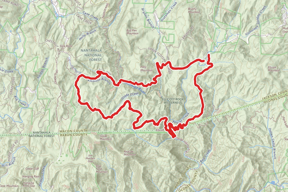 Ellicott Rock Trail