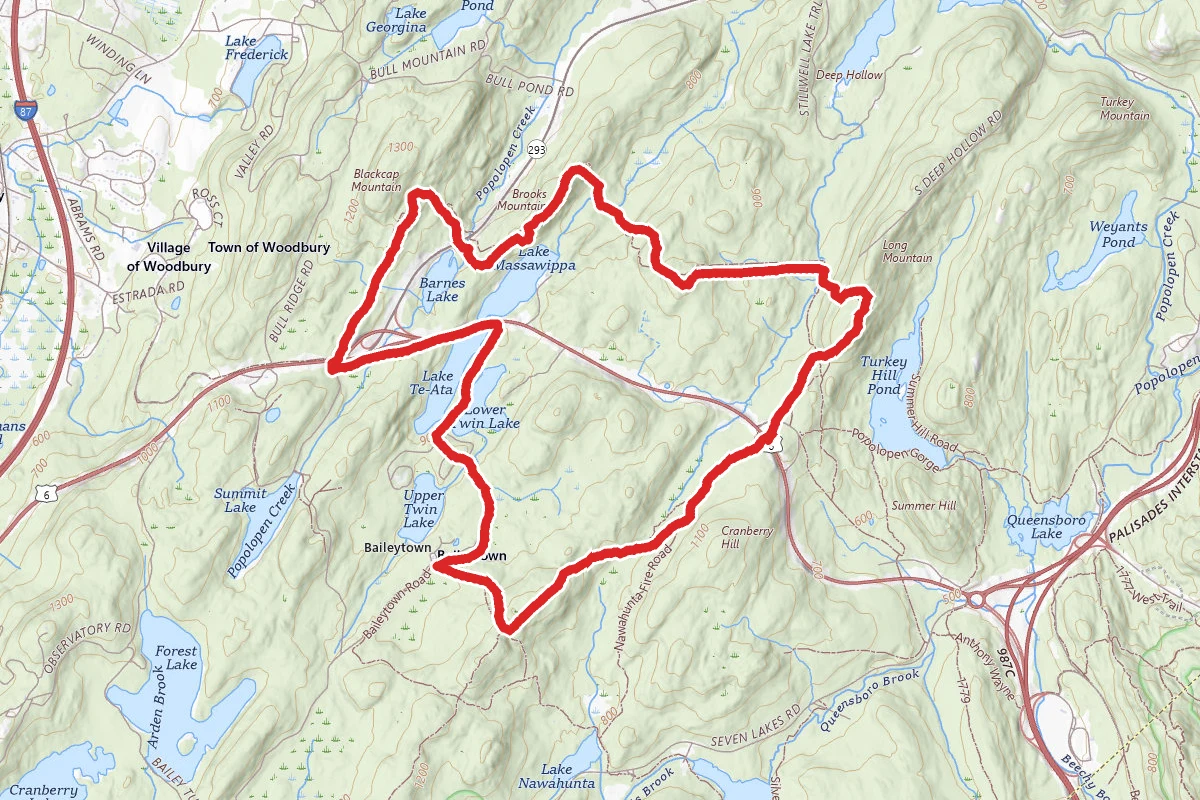 Lake Te-ata via Long Path