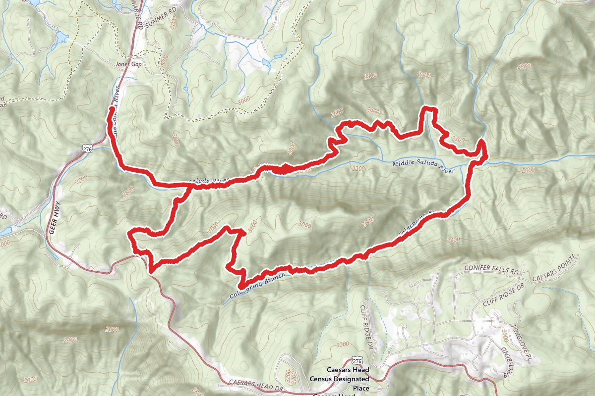 Jones Gap, Coldspring Trail, Tom Miller Loop