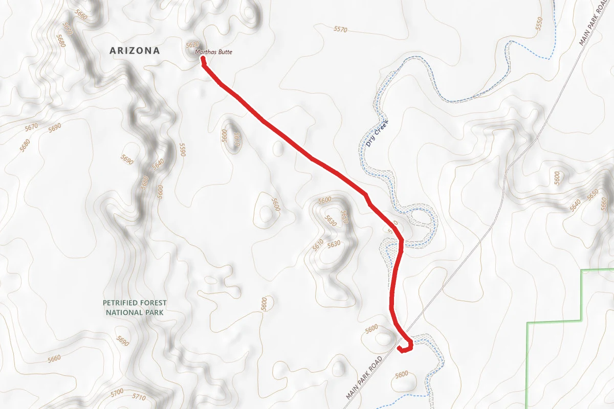 Martha's Butte Off-Trail Route