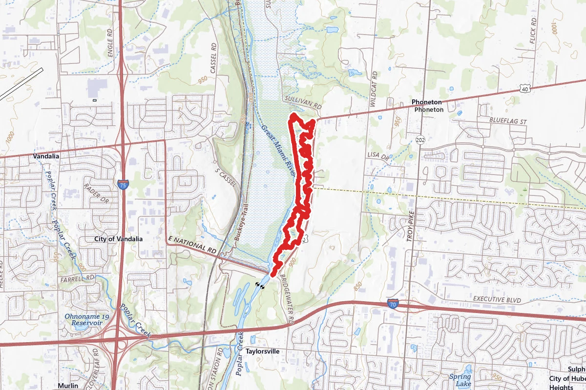 Taylorsville Metropark Orange and Yellow Trail Loop