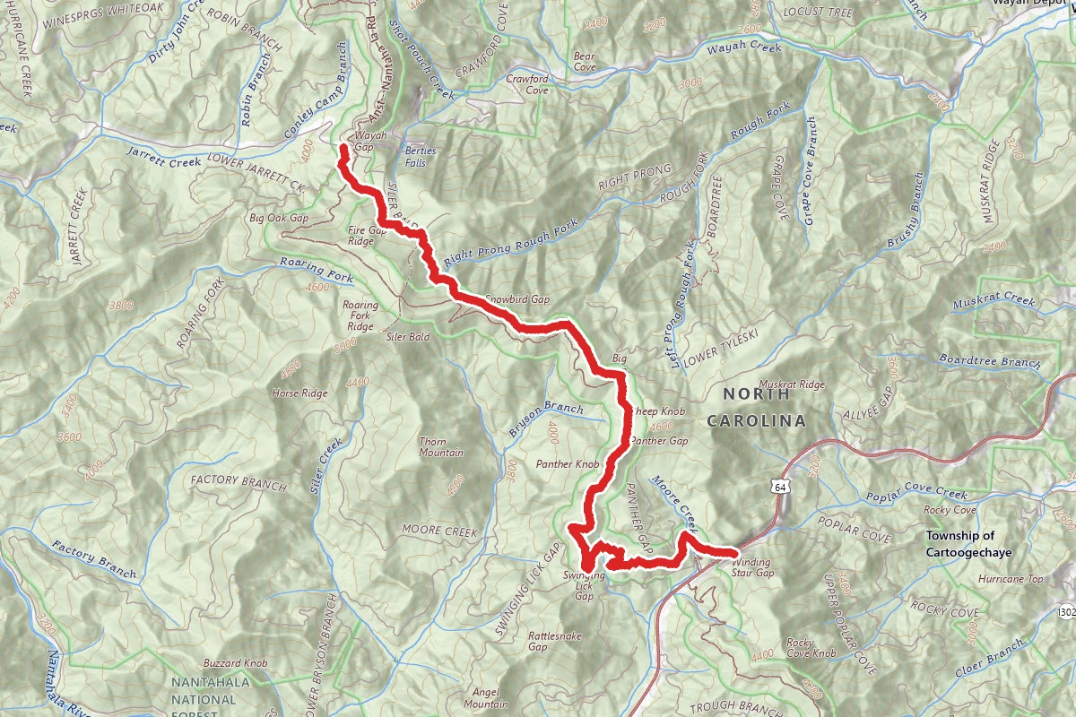 Wayah Gap to Murphy Road
