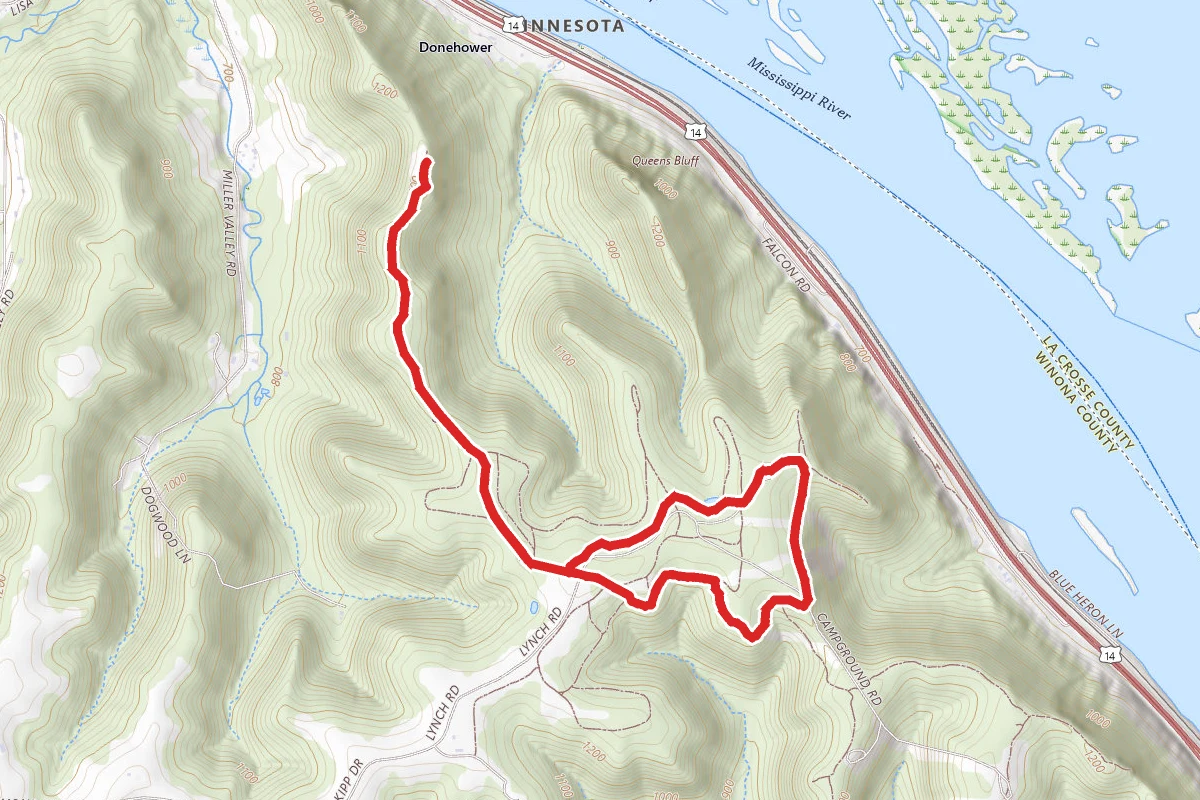 Great River Bluffs Trail and King's Bluff Loop