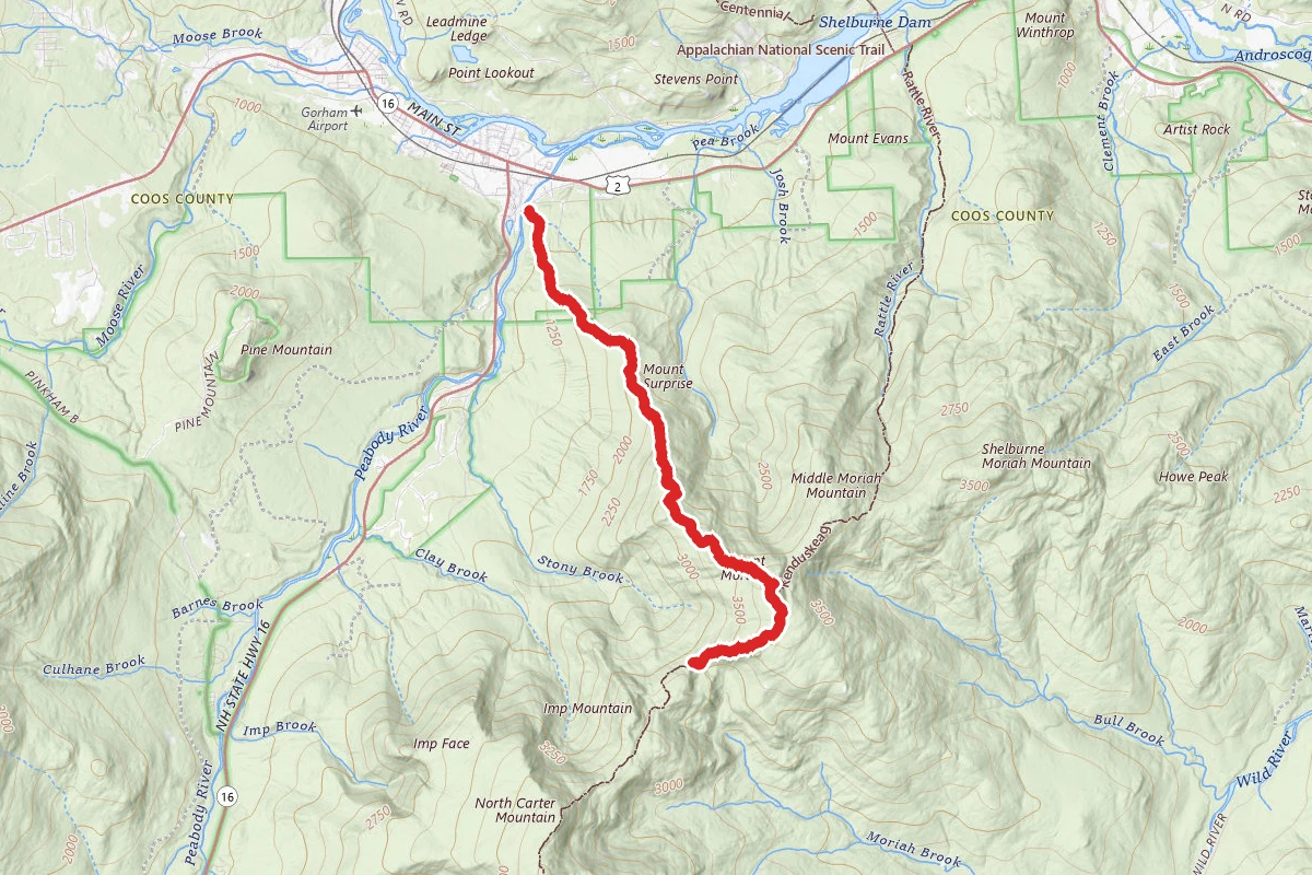 Carter Moriah Trail to Stony Brook Trail
