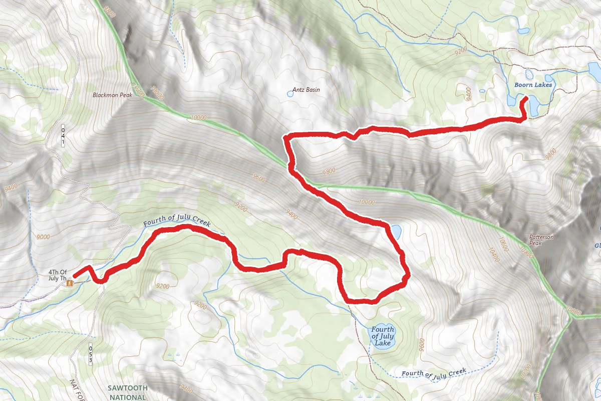 Fourth of July Creek to Born Lakes