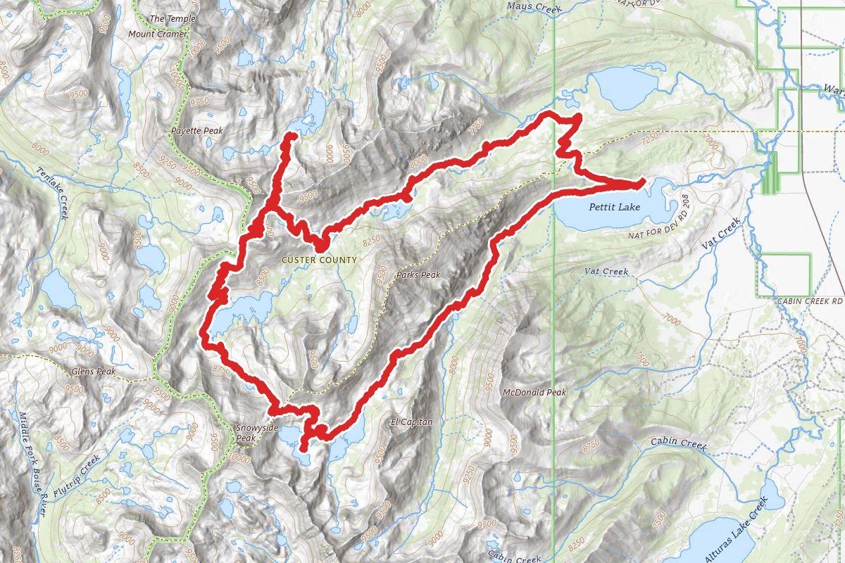 Imogene Lake to Toxaway Lake to Alice Lake Loop