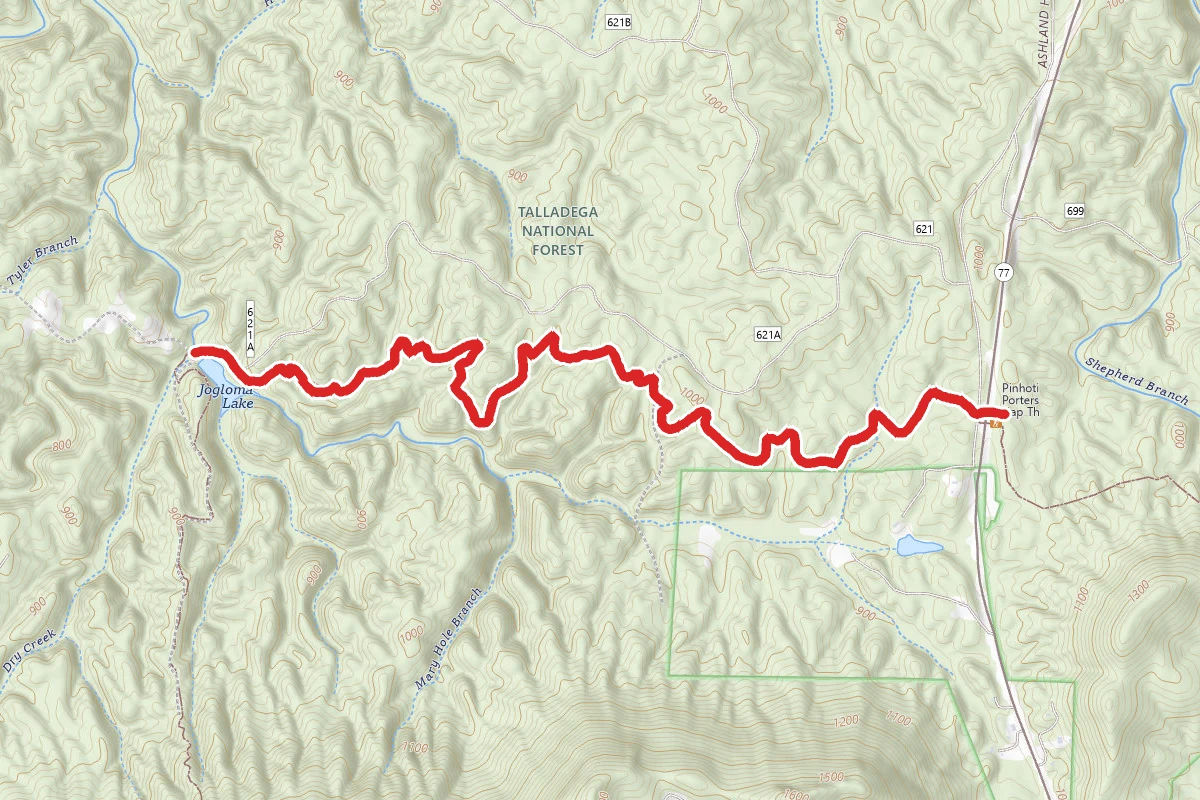 Scott's Lake via Pinhoti Trail