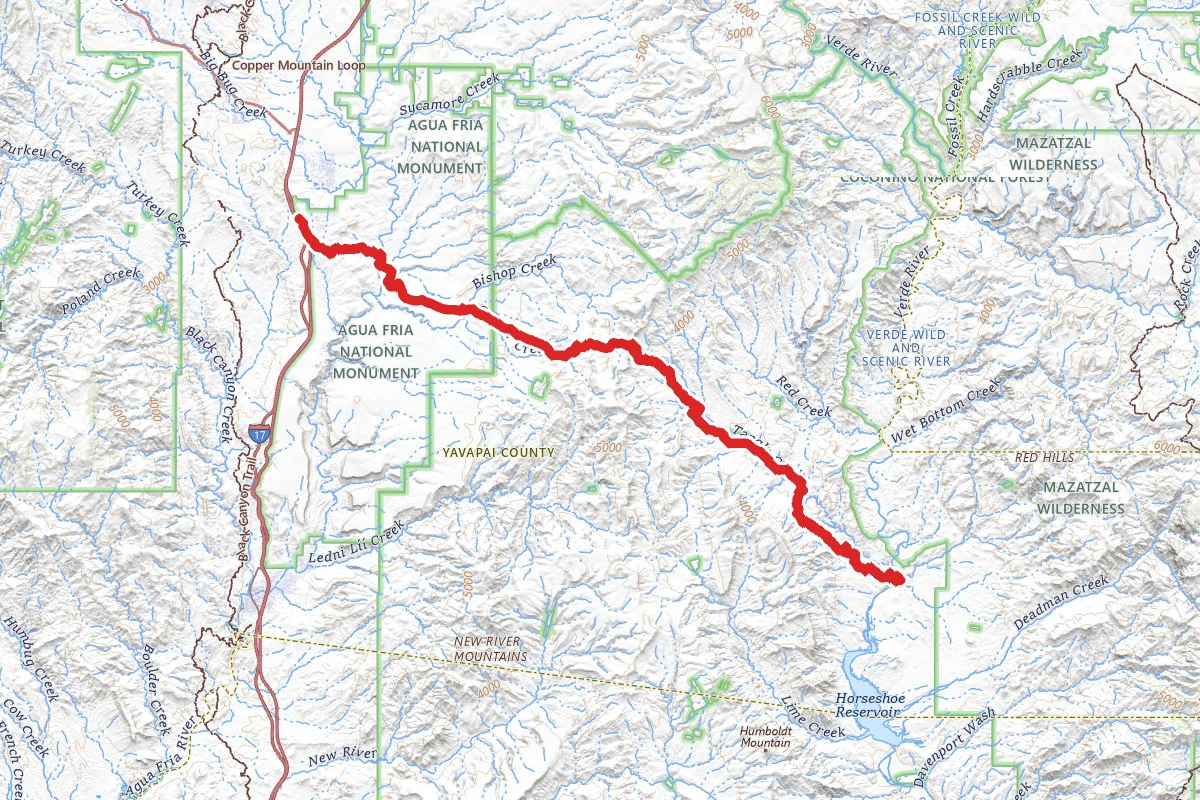 Bloody Basin to Sheeps Bridge OHV Trail