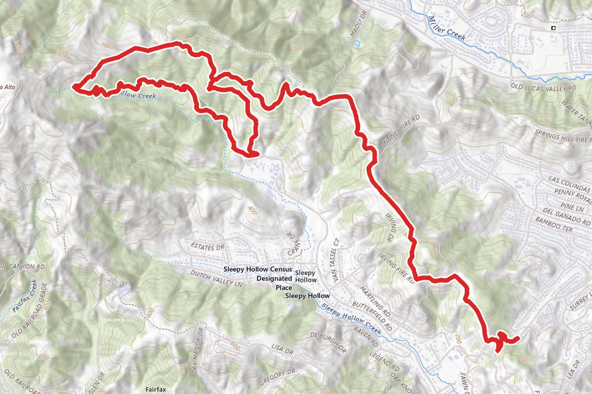 Terra Linda Fire Road, 680 Trail and Solstice Loop