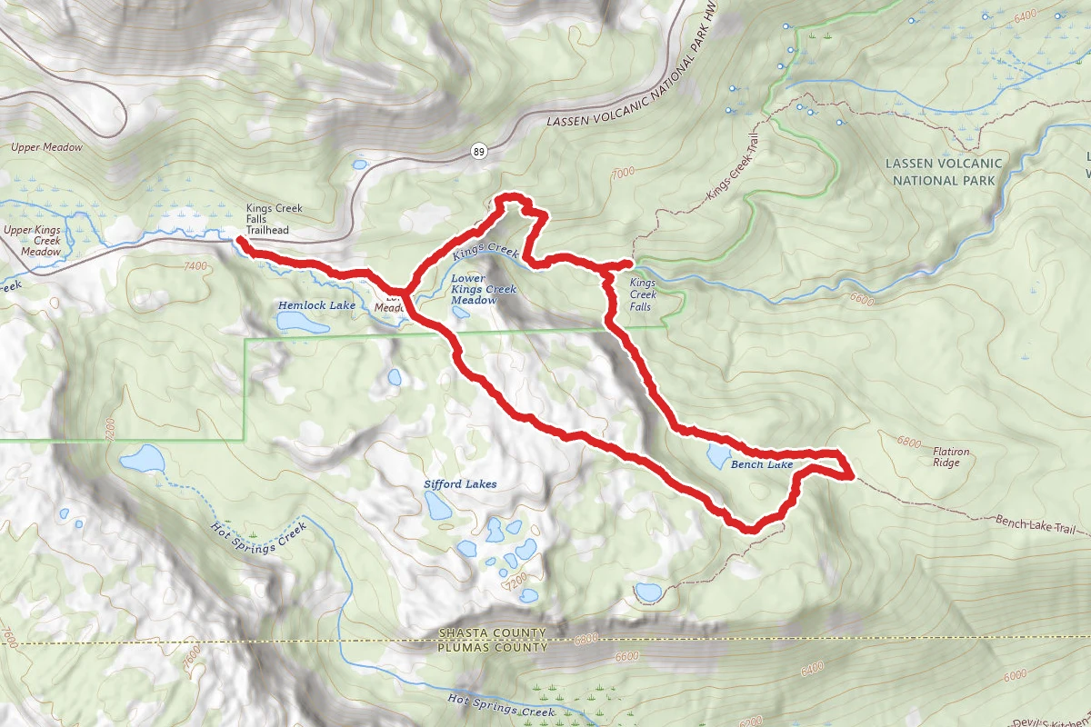 King Creek Falls and Bench Lake Loop