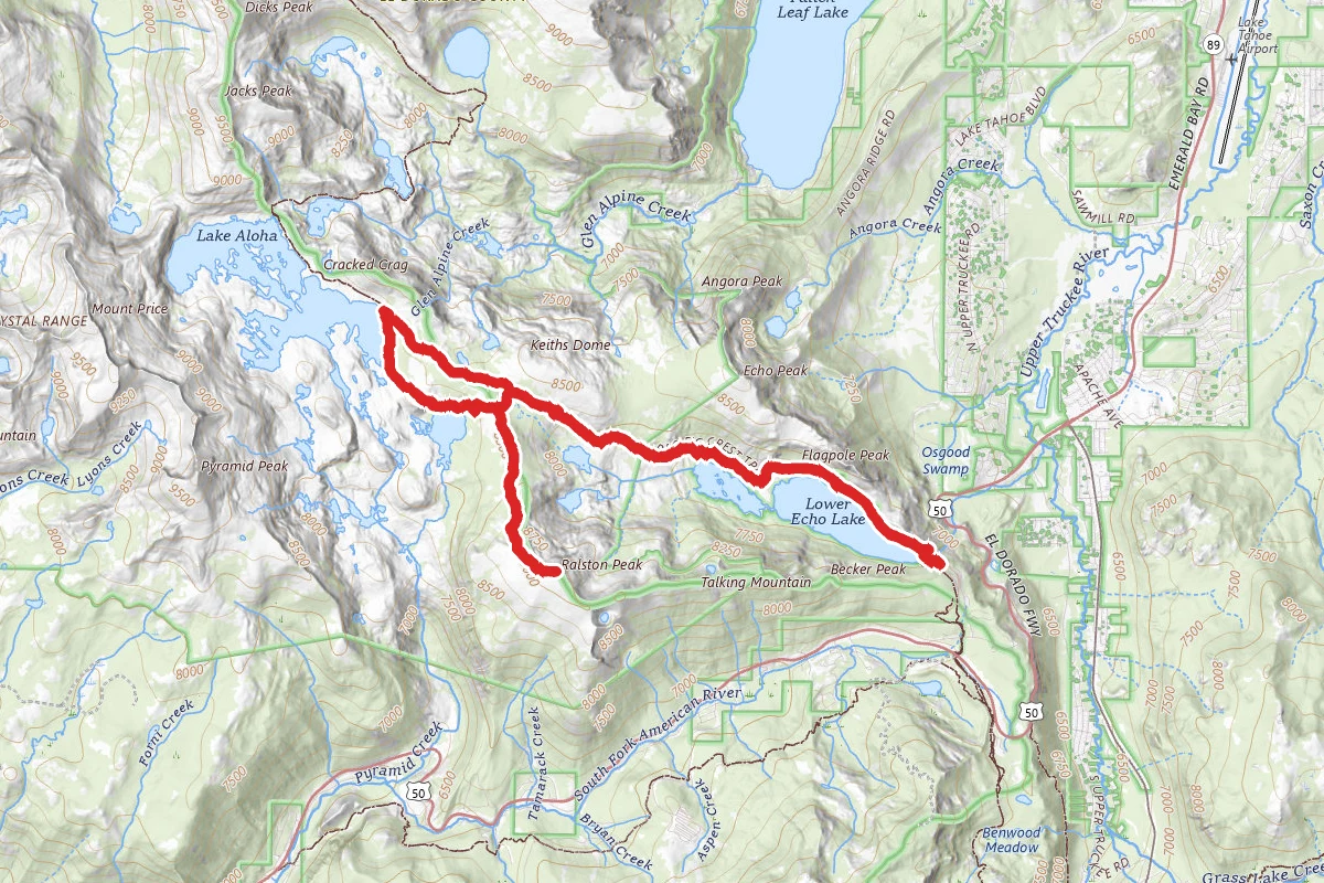 Lake Aloha and Ralston Peak via Pacific Crest Trail