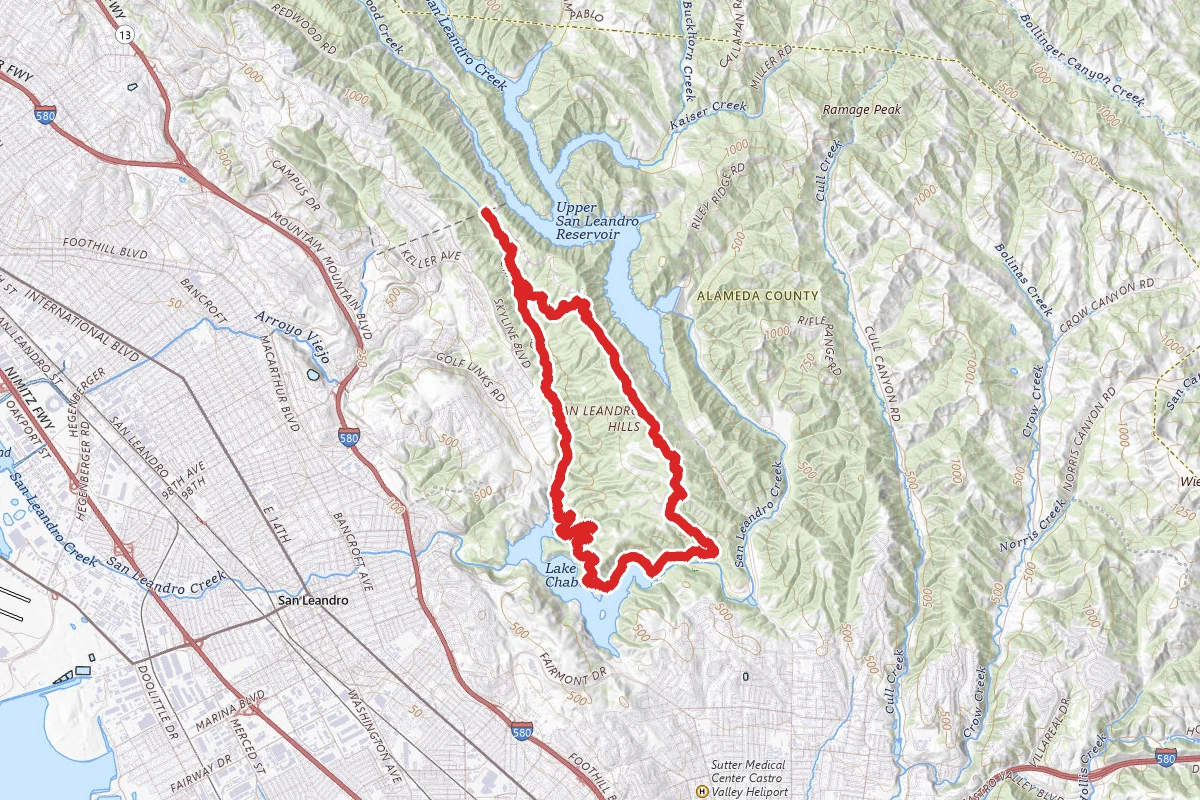 Bort Meadow to Lake Chabot Loop