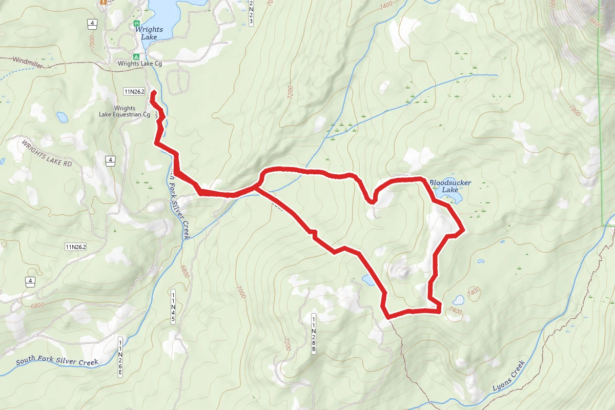 Wrights Lake Campground to Bloodsucker Lake