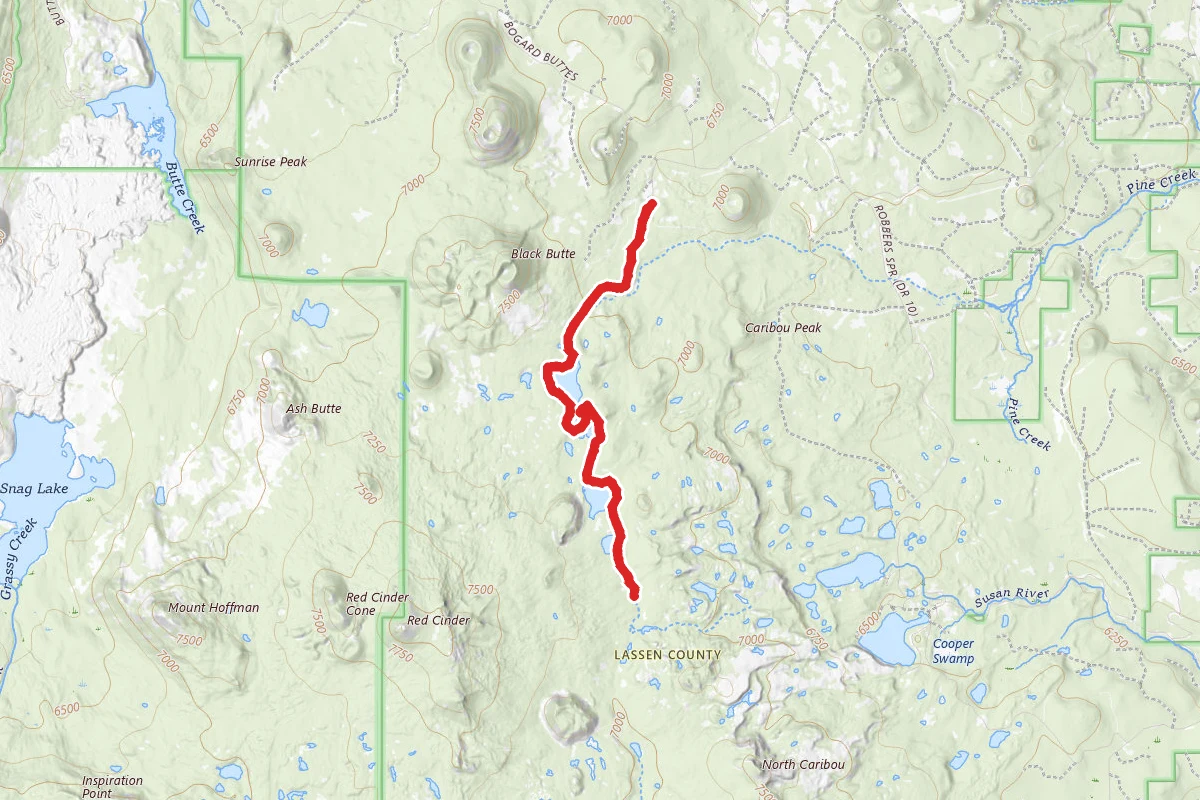 Triangle, Turnaround, and Black Lakes Trail