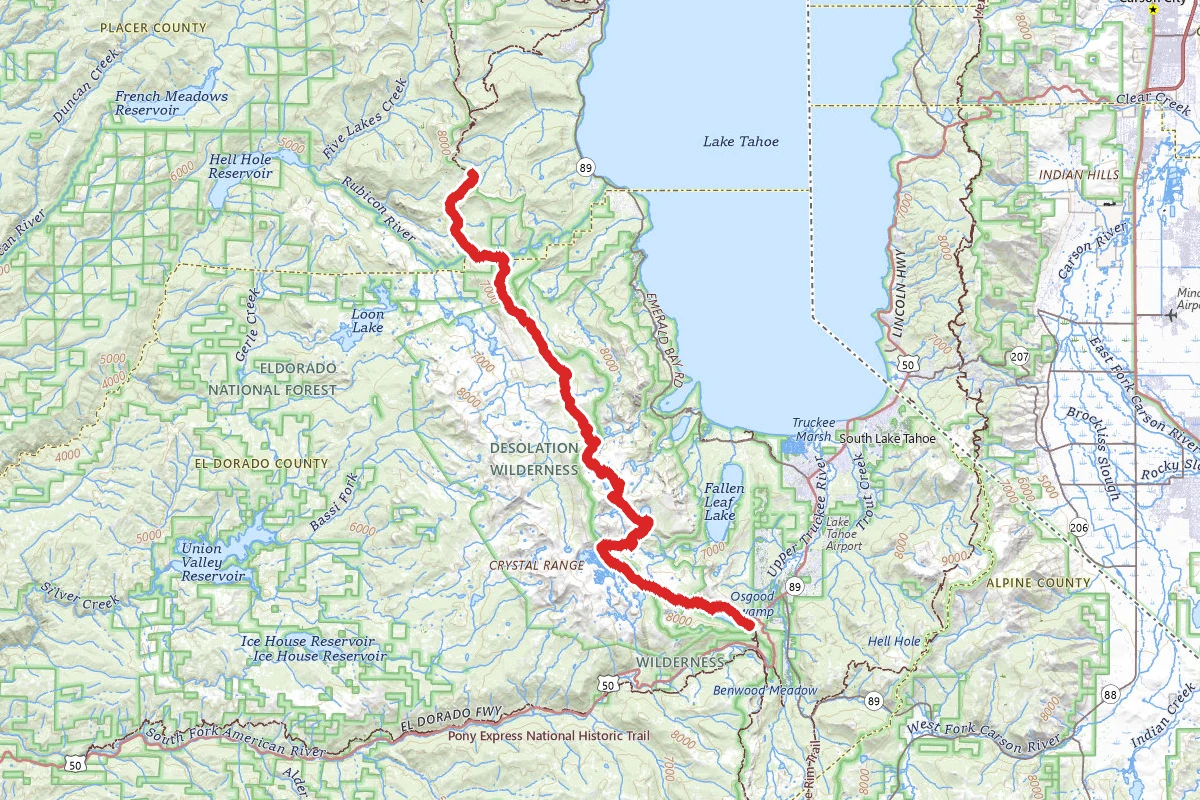 Barker Pass to Echo Lakes