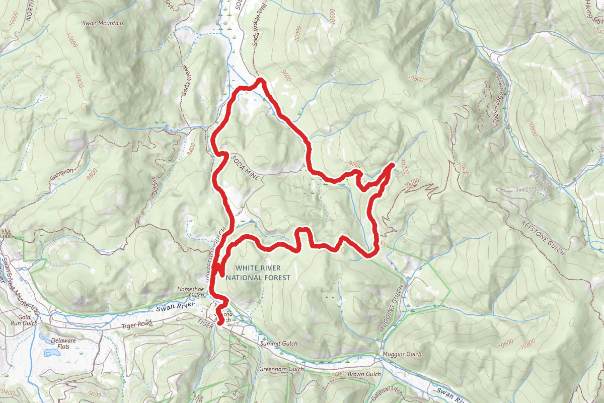 Horseshoe Gulch and Colorado Trail Segment 6 Loop