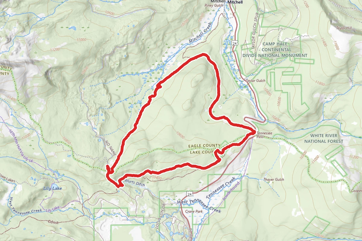 The Colorado Trail and Timberline Lakes Trail