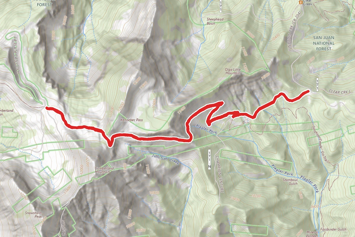 Sliderock to Kennebec Pass