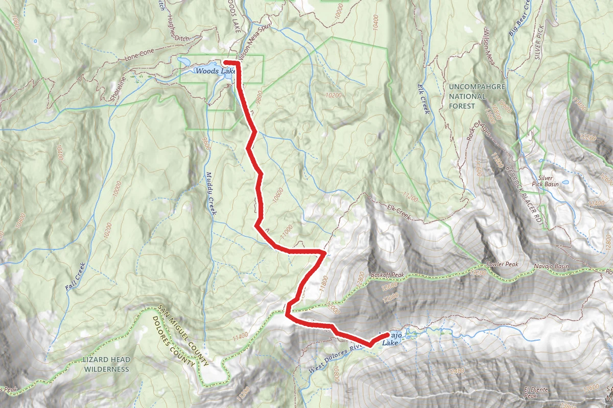 Woods Lake to Navajo Lake