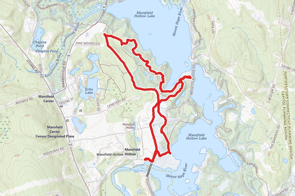 Mansfield Hollow State Park Loop