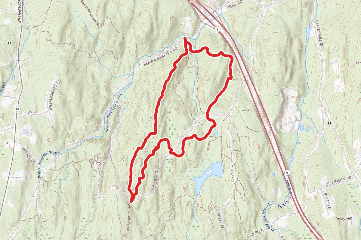 Cockaponset Loop from Beaver Meadow Road