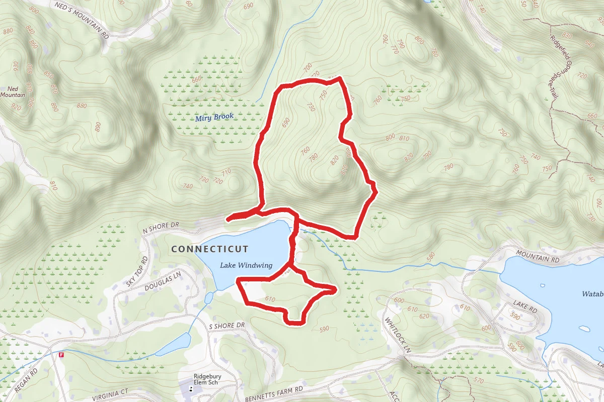 Red Blaze to Lake Windwing to Orange Trail Loop