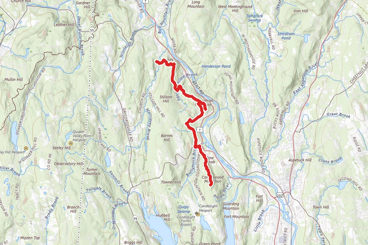Housatonic Ridge Trail to Candlewood Mountain