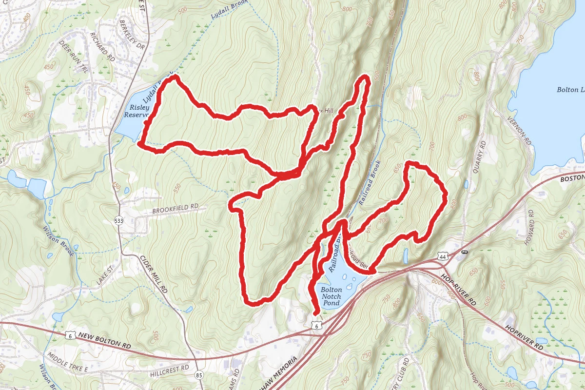 Bolton Notch Pond to Risley Pond