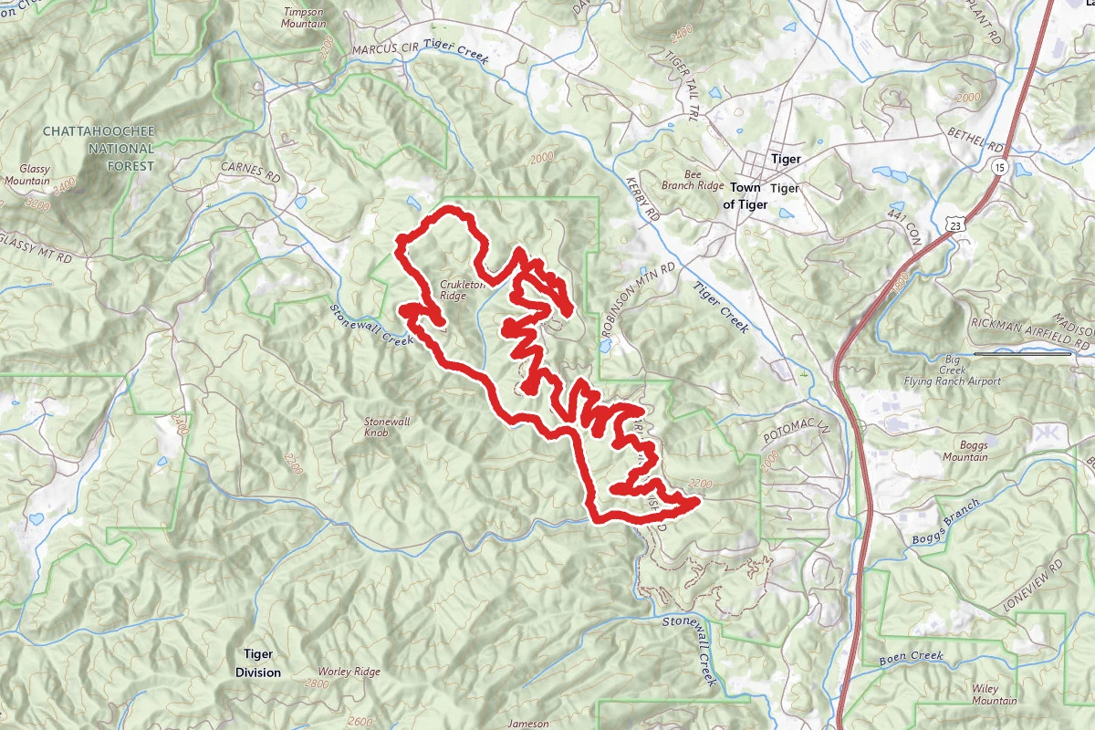 Stonewall Falls Mountain Bike Trail and Stonewall Spur B Loop